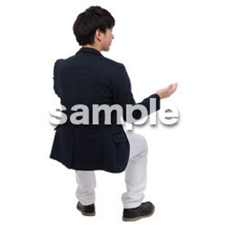 Cutout People　座る　男性　LL_115