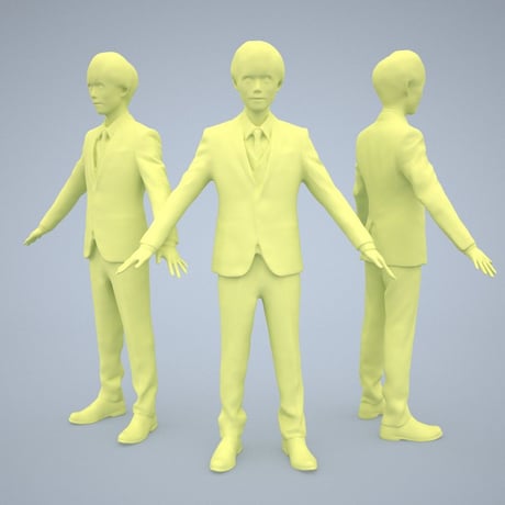 3D人モデルAポーズ　032_Toru