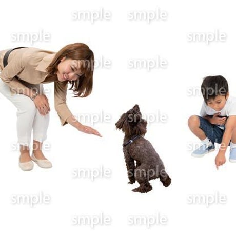 Cutout People　犬の散歩　II_481