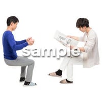 Cutout People　アットホーム　座る　II_423