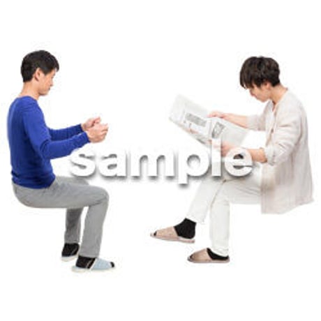 Cutout People　アットホーム　座る　II_423