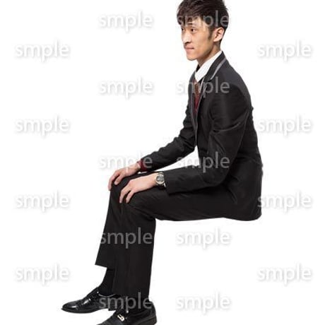 Cutout People　座る　男性　LL_023