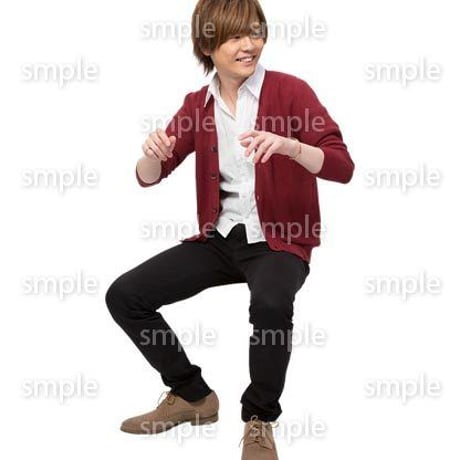 Cutout People　座る　男性　LL_436