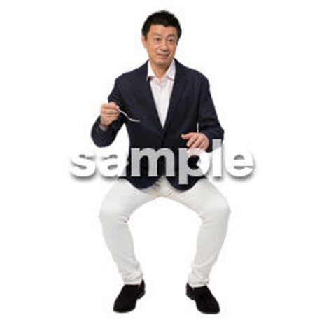 Cutout People　座る　男性　LL_071