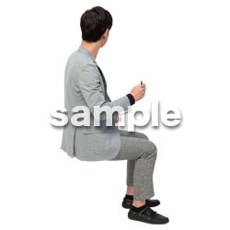 Cutout People　座る　男性　LL_249