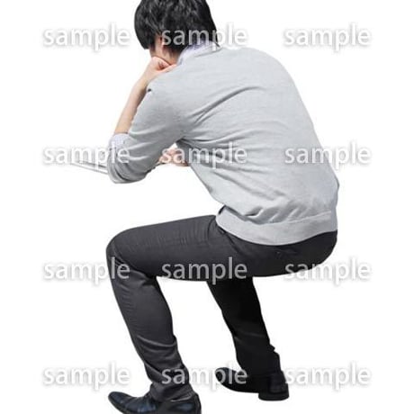 人物切抜き素材　座る人Ⅱ編　Q_451