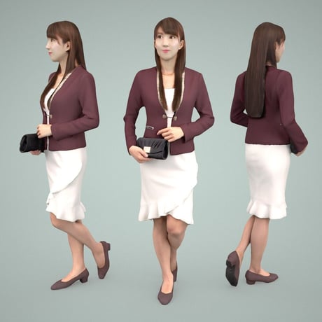 3D人物素材  [Posed]  001_Rika