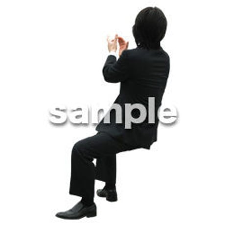 Cutout People　パーティー座る人　DD_434