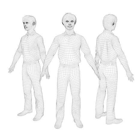 3D人モデルAポーズ　066_Syun