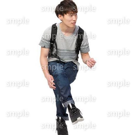 Cutout People　座る　男性　LL_486