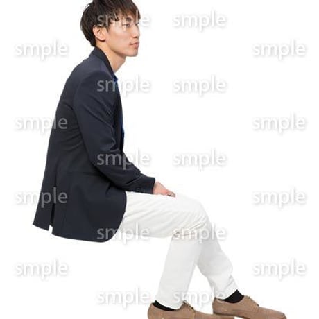 Cutout People　座る　男性　LL_208