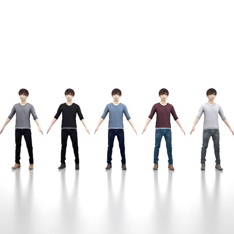 3D人モデルAポーズ　038_Toru