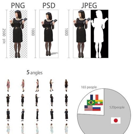 04Cutout People パーティーV1 [ダウンロード版]