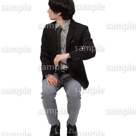 人物切抜きセット☆座る男性　1_set176