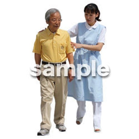 人物切抜き素材　シニア介護編　S_136