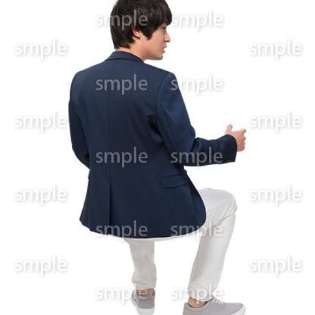Cutout People　座る　男性　LL_200