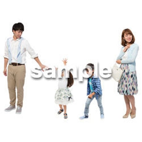 Cutout People　4人ファミリー　GG_357