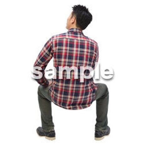 Cutout People　座る　男性　LL_450