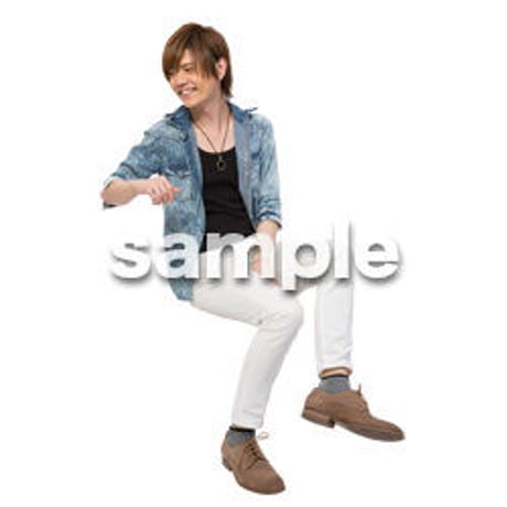 Cutout People　座る　男性　LL_402