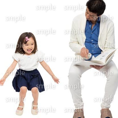 Cutout People　アットホーム　座る　II_371