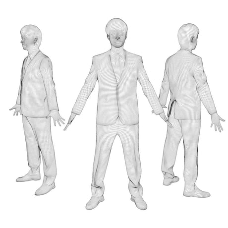 3D人モデルAポーズ　102_Sota
