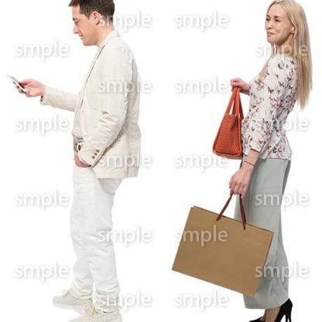 Cutout People　外国人ペア　JJ_478