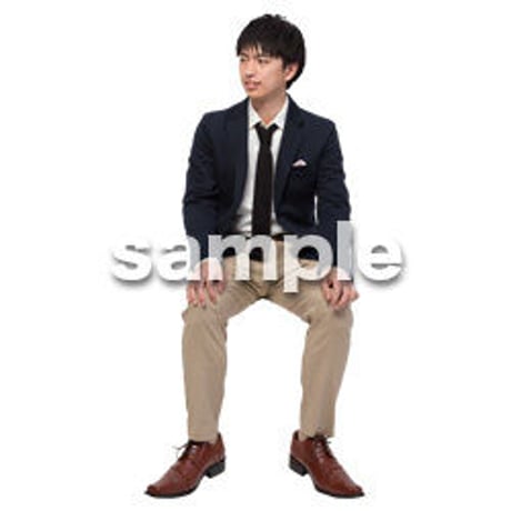 Cutout People　座る　男性　LL_061