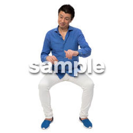 Cutout People　座る　男性　LL_376