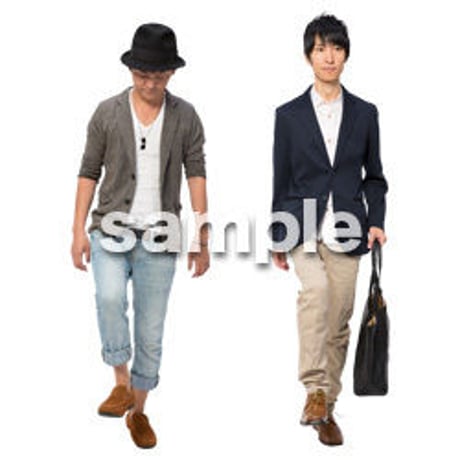 Cutout People　階段を上る動作　JJ_436