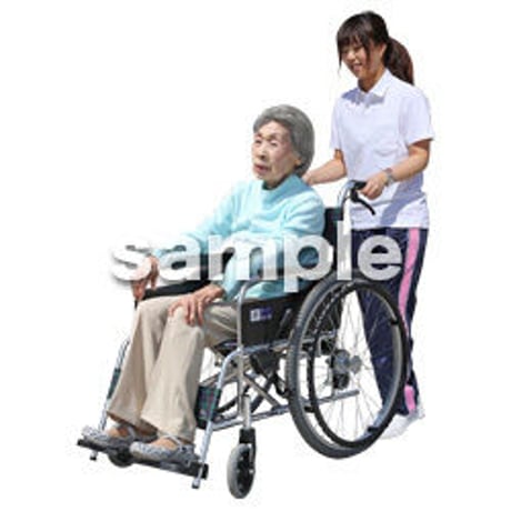 人物切抜き素材　シニア介護編　S_052