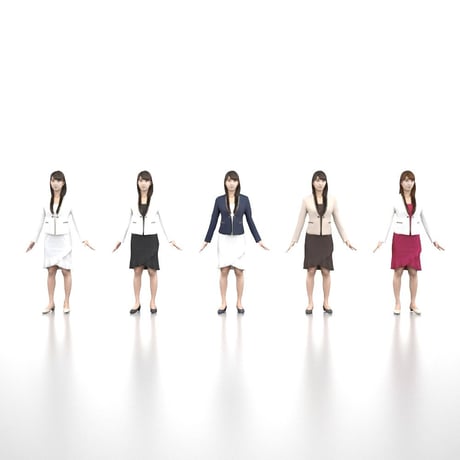 3D人モデルAポーズ　002_Rika