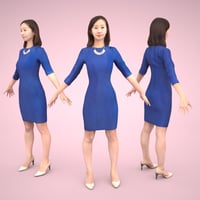 3D人モデルAポーズ　096_Aya