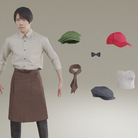 3D人モデルAポーズ　145_Kei