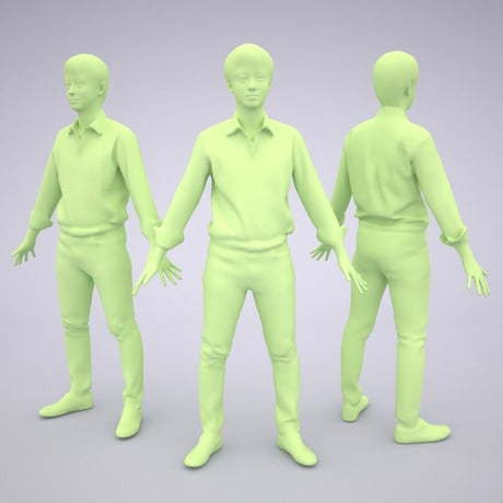 3D人モデルAポーズ　110_Sota