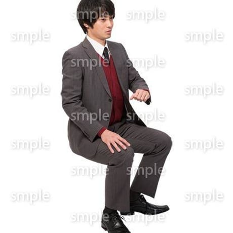 Cutout People　座る　男性　LL_018