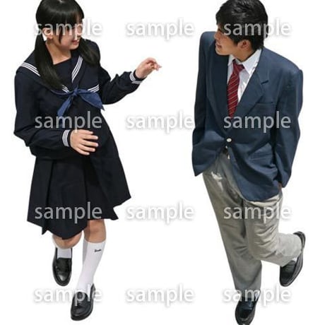 人物切抜き素材　キッズ・スクール編　鳥瞰　O_488