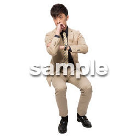 Cutout People　座る　男性　LL_291