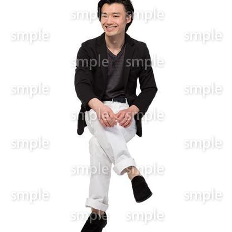 Cutout People　座る　男性　LL_131