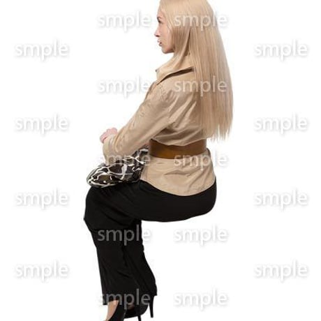 Cutout People　座る　外国人　KK_569
