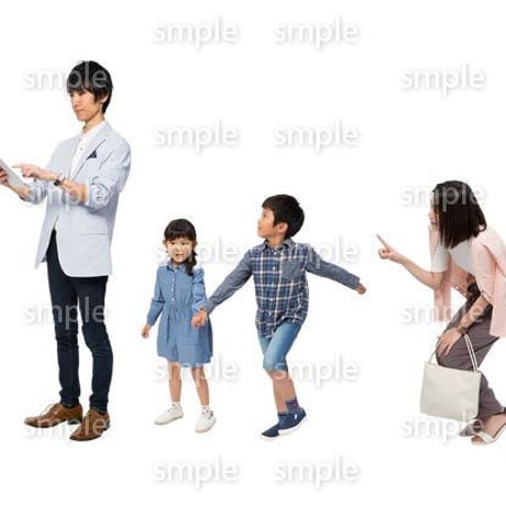 Cutout People　4人ファミリー　GG_457