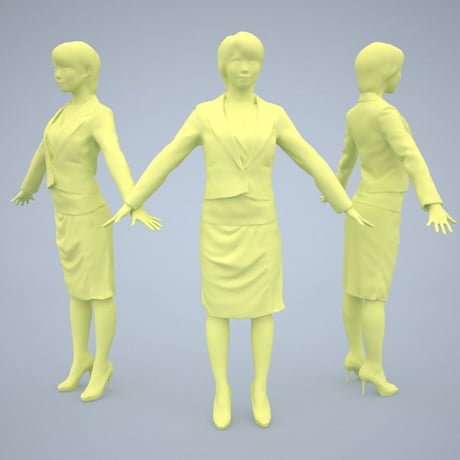 3D人モデルAポーズ　028_Haru