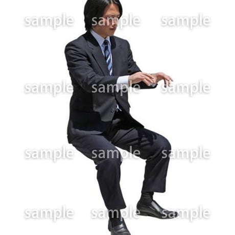人物切抜き素材　座る人Ⅱ編　Q_356
