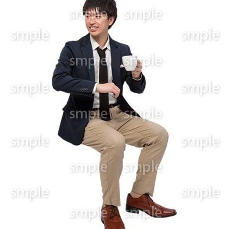Cutout People　座る　男性　LL_067