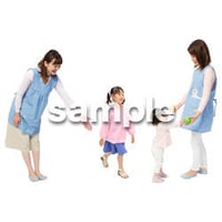 Cutout People　保育士と子供　GG_492