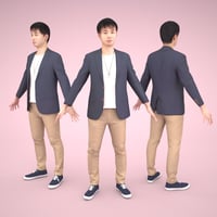 3D人モデルAポーズ　108_Sota