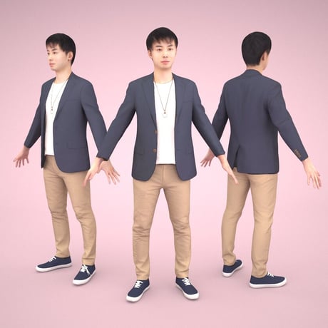 3D人モデルAポーズ　108_Sota