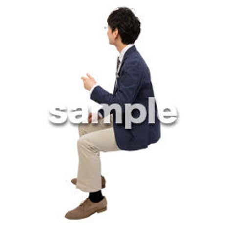 Cutout People　座る　男性　LL_098