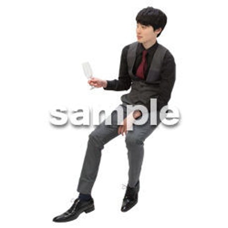 Cutout People　パーティー座る人　DD_427