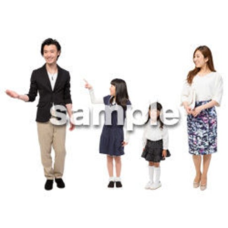 Cutout People　4人ファミリー　GG_341
