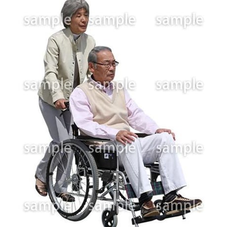 人物切抜き素材　シニア介護編　S_032
